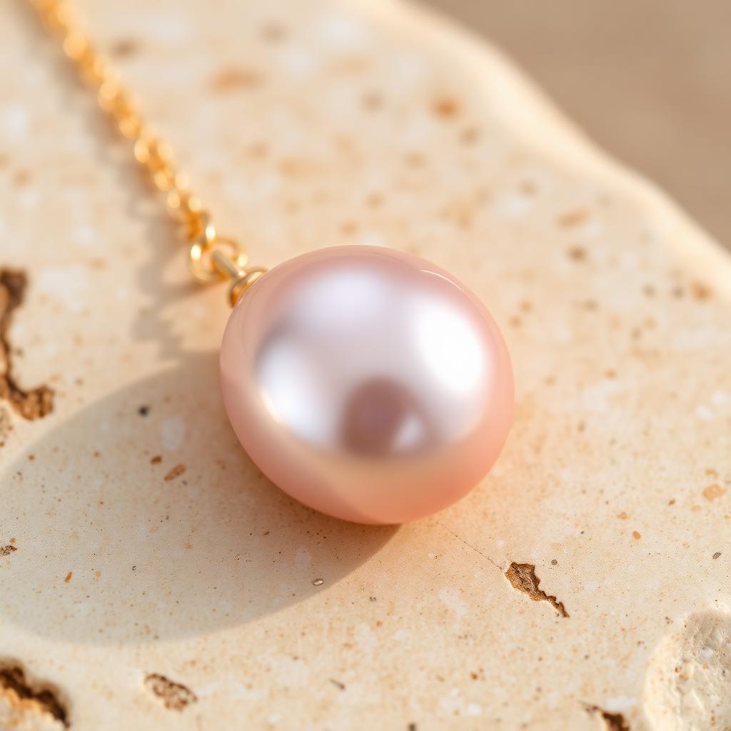 Rose Conch Pearl Pendant